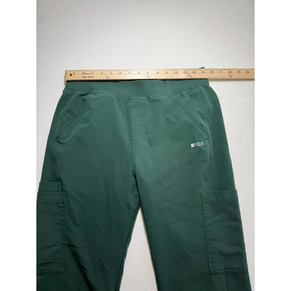 Figs Cairo Cargo Scrub Pants Men's Hunter Green Drawstring Stretch Pockets - Picture 5 of 6